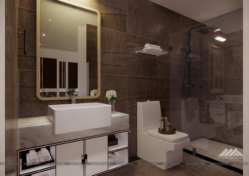 Khu vực phòng tắm được thiết kế rộng rãi 