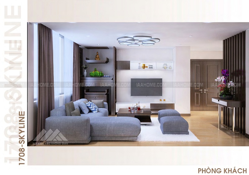 . Phòng thờ chiếm diện tích nhỏ những vẫn được đảm bảo sự trang nghiêm và tách riêng biệt nhờ vào hệ thống vách ngăn.